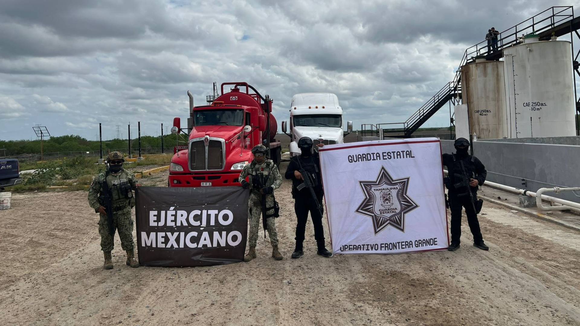 Aseguran pipa con reporte de robo en instalaciones de Pemex en Reynosa