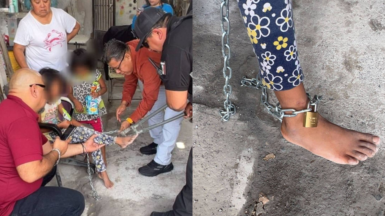 Localizan a dos niñas encadenadas en Reynosa