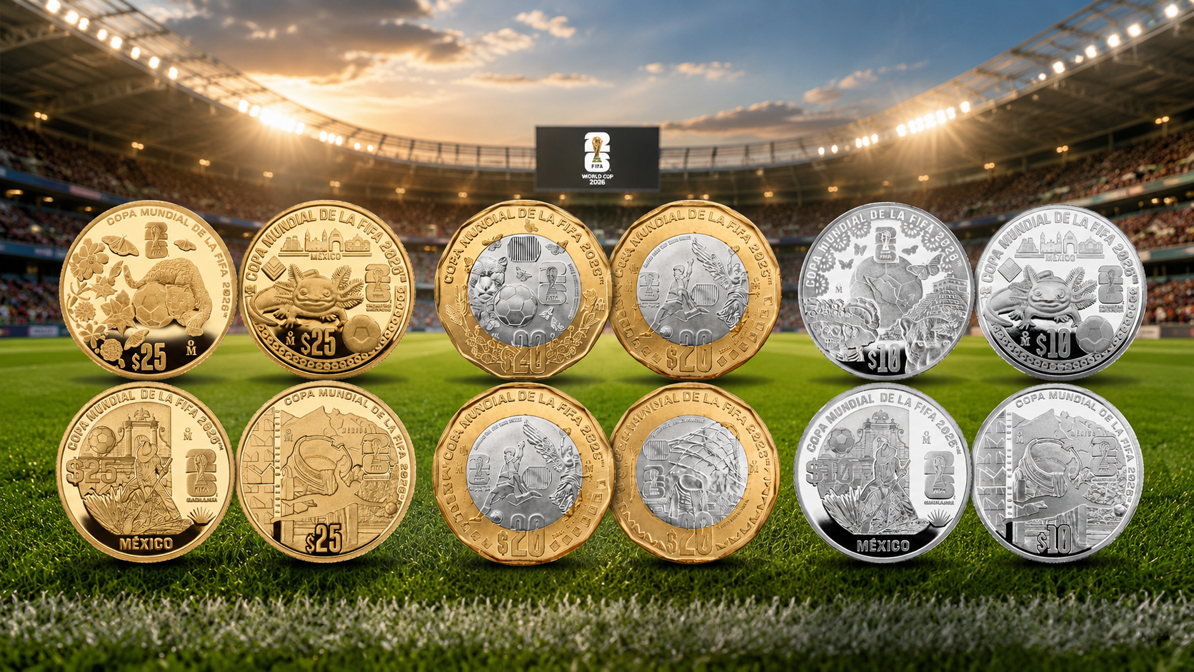 Banco de México lanza moneda de 20 pesos del Mundial 2026