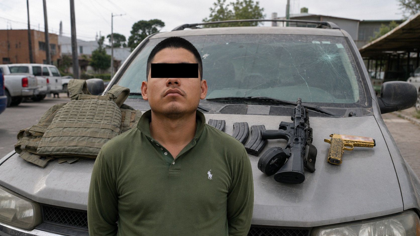 Cae sujeto con armas exclusivas del Ejército en Matamoros