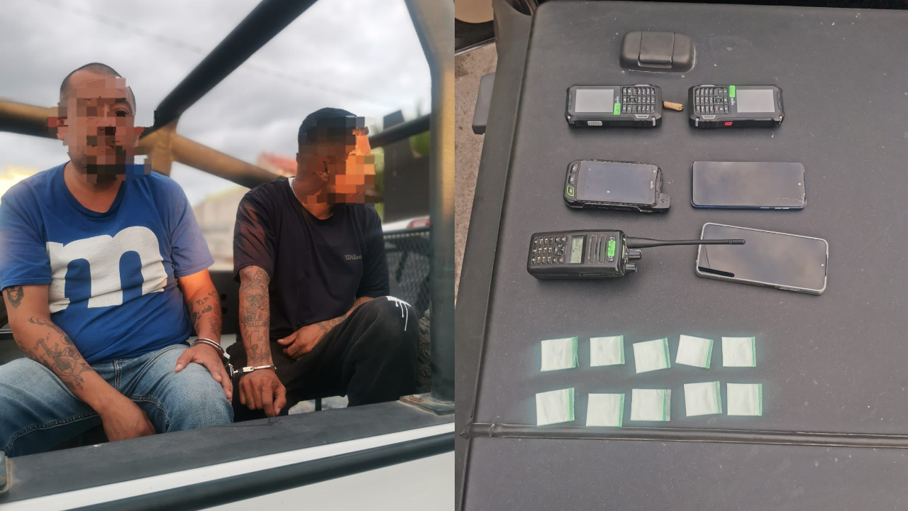 Detienen a dos hombres con droga y equipo táctico en Reynosa