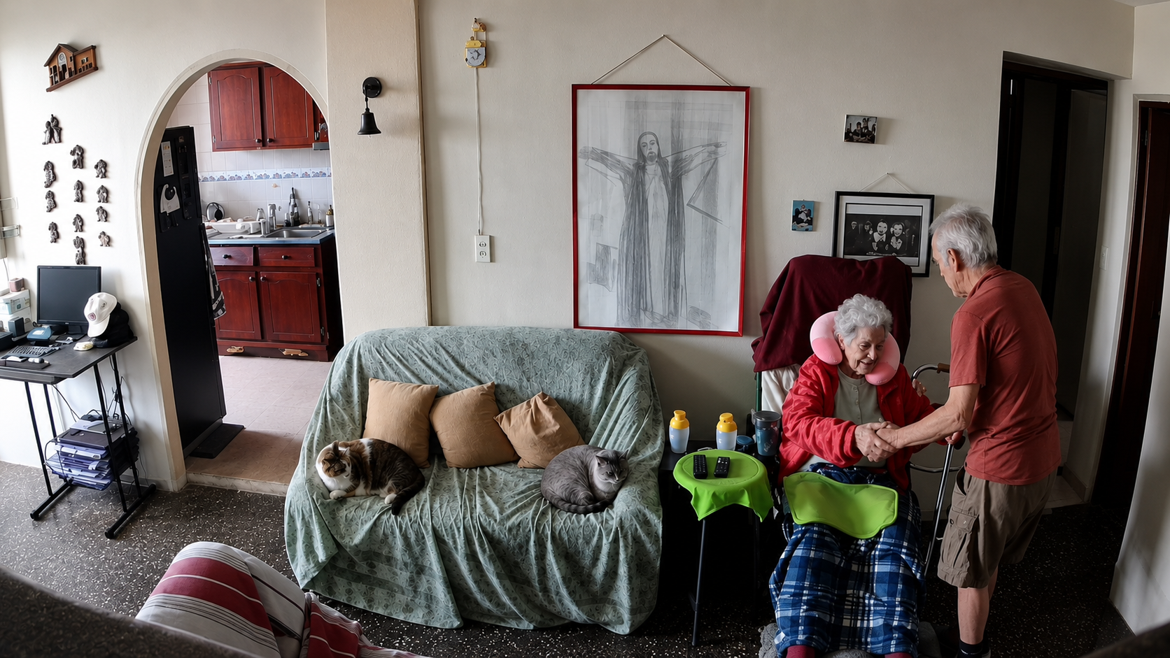 “No te vayas”: Pareja de abuelitos conmueve en medio del terremoto en Venezuela
