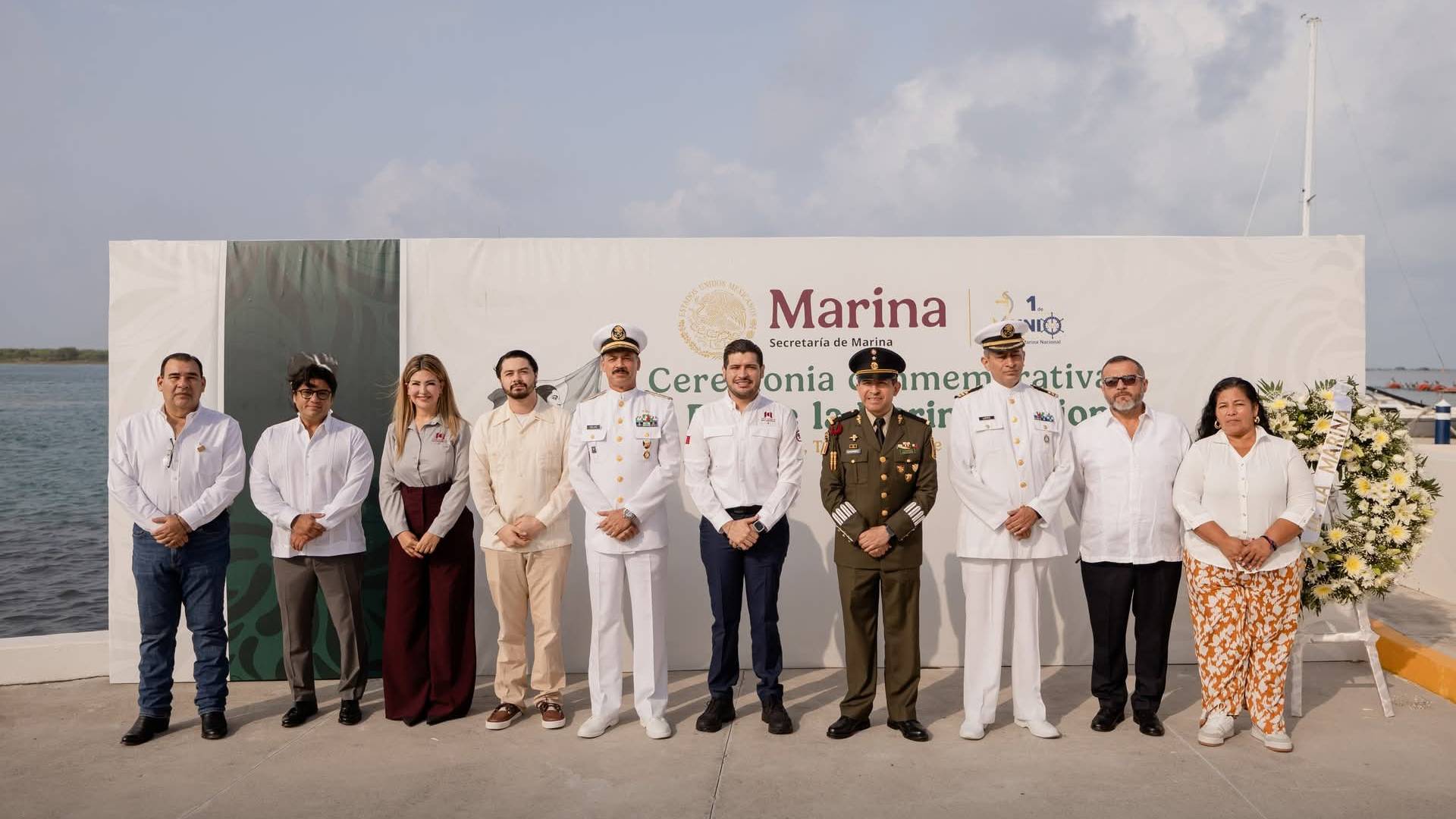 Participa el alcalde Beto Granados en la ceremonia del 84 Aniversario del Día de la Marina Nacional