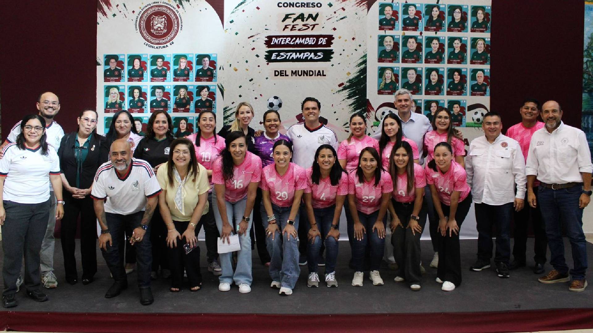 Congreso de Tamaulipas reúne a familias en FanFest mundialista