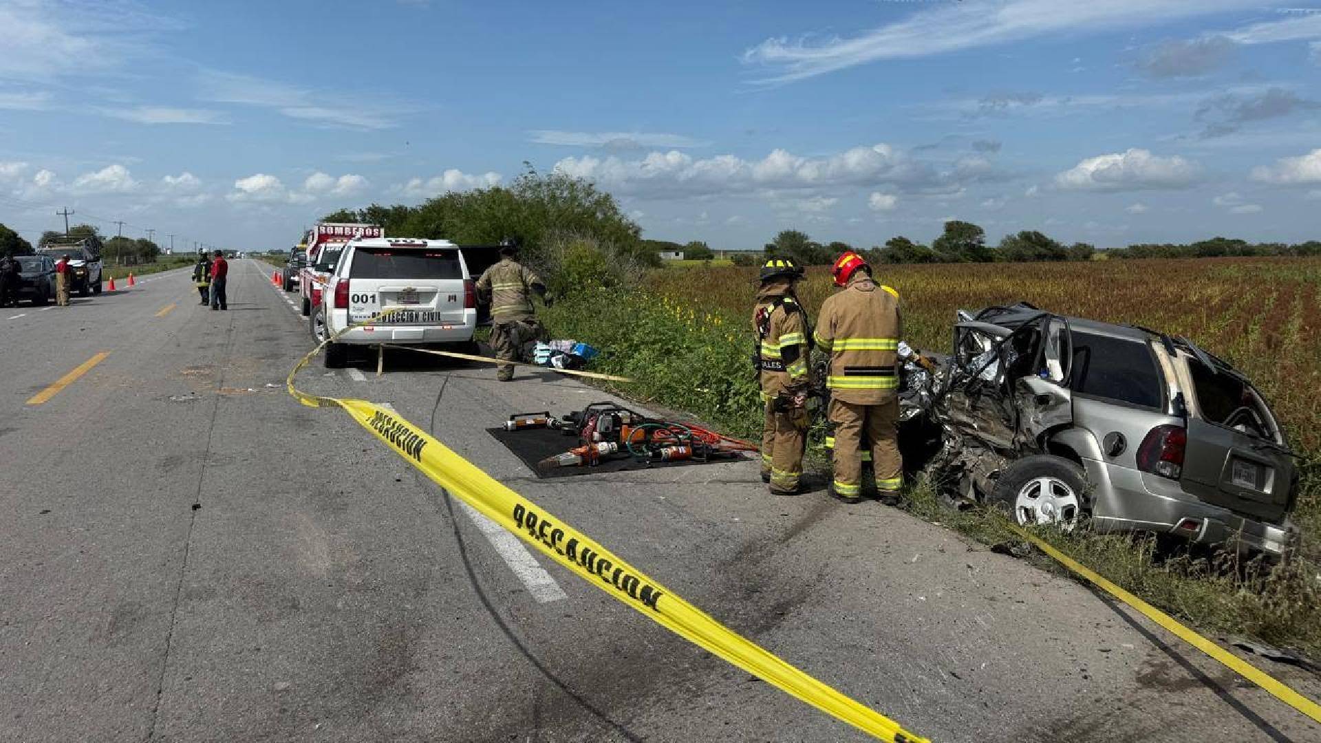 Choque múltiple deja cuatro muertos en la carretera Matamoros-San Fernando