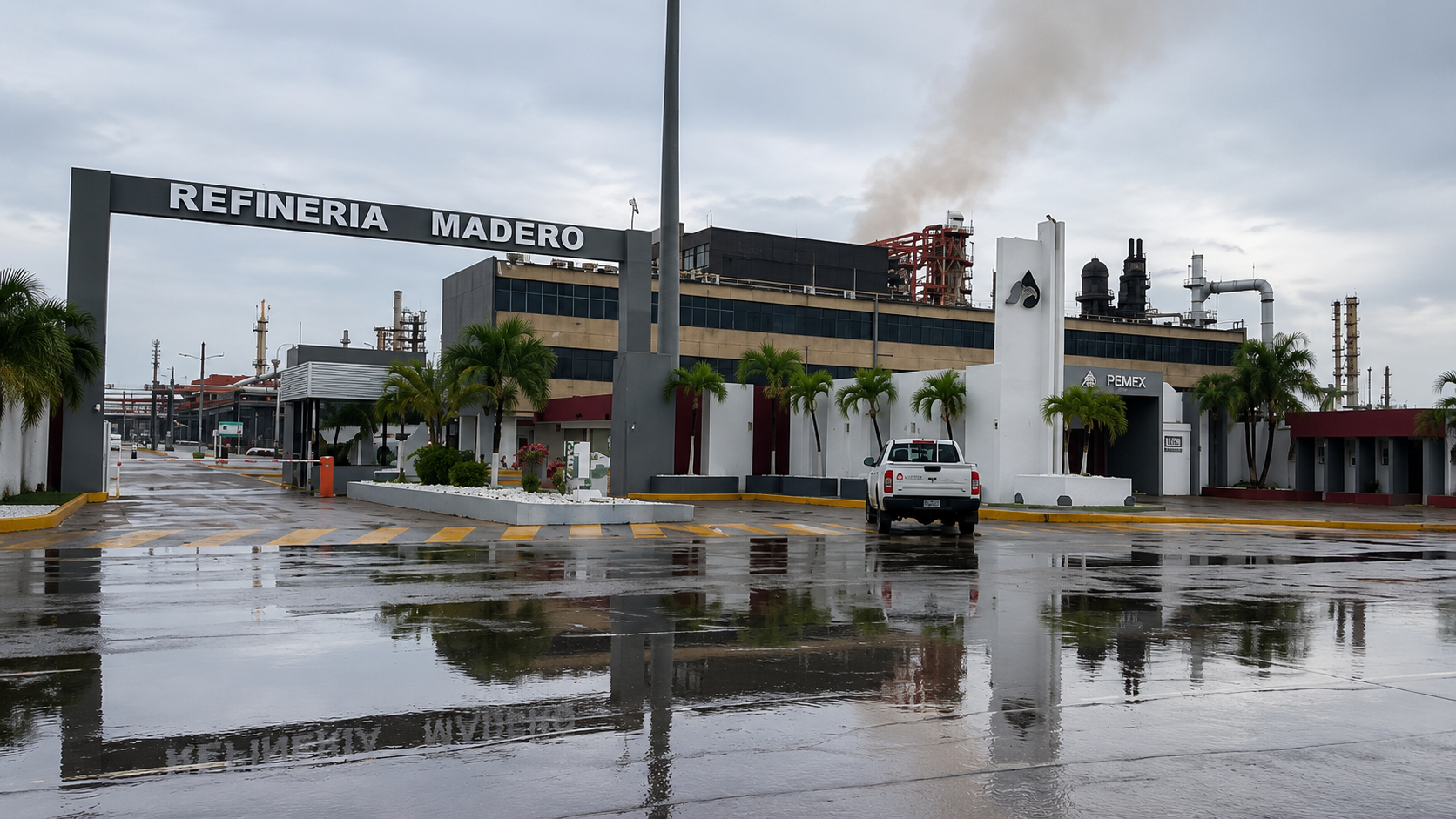 Tormenta eléctrica provoca incendio en la Refinería Madero