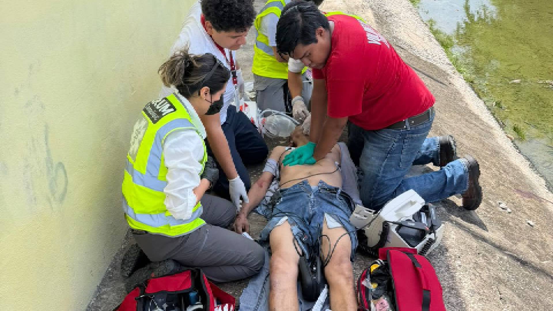 Trabajador cae de tercer piso en Tampico y entra en paro cardiorrespiratorio