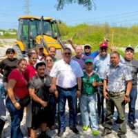 Avanza rehabilitación del acceso a la colonia Loma Blanca en Reynosa