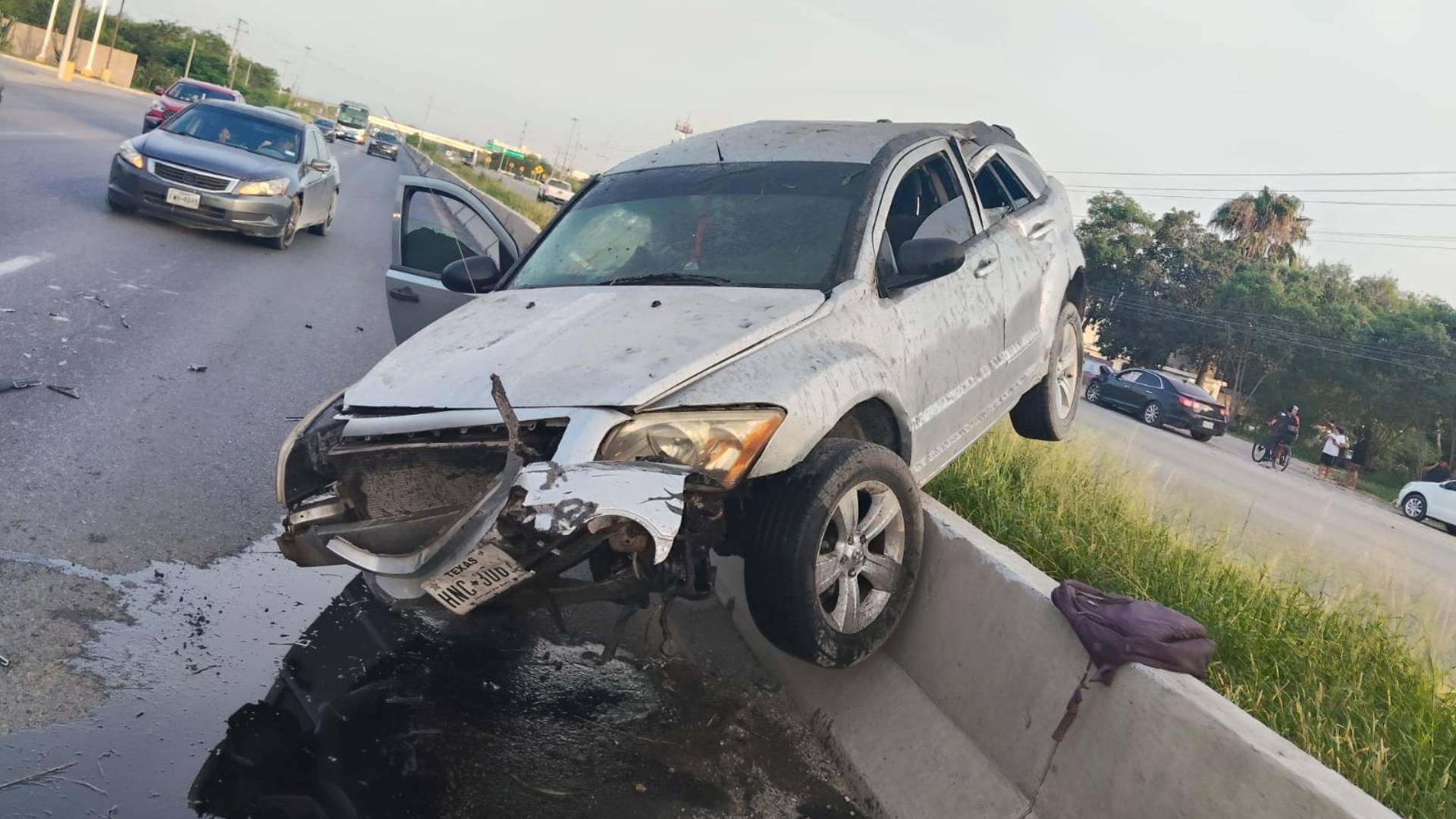 Aparatoso choque en carretera Río Bravo – Reynosa deja un lesionado