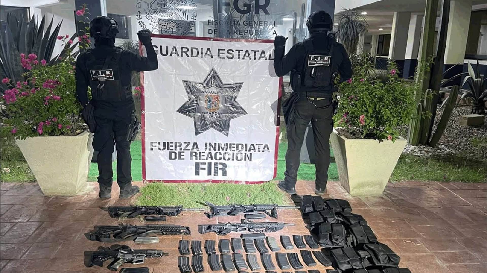 Hallan camioneta abandonada con armas y cientos de cartuchos en Reynosa