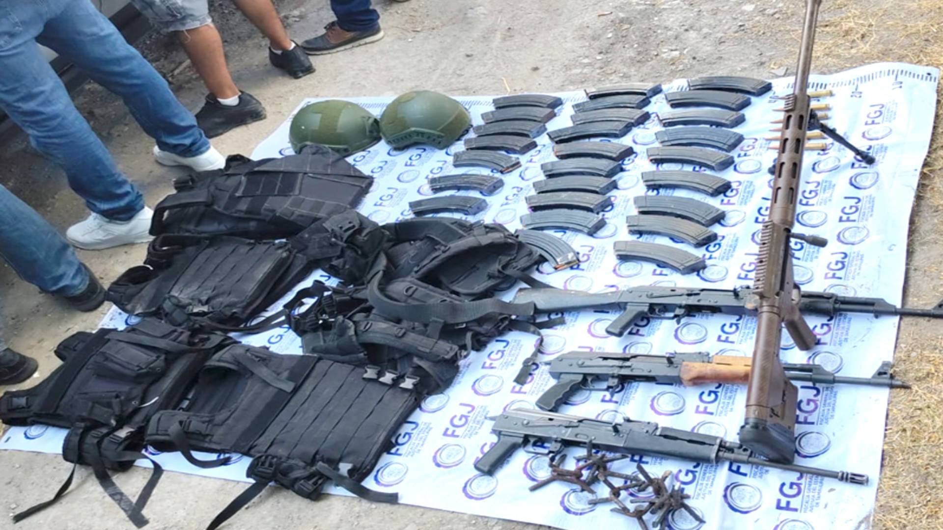 Detienen a seis hombres con armamento en Matamoros